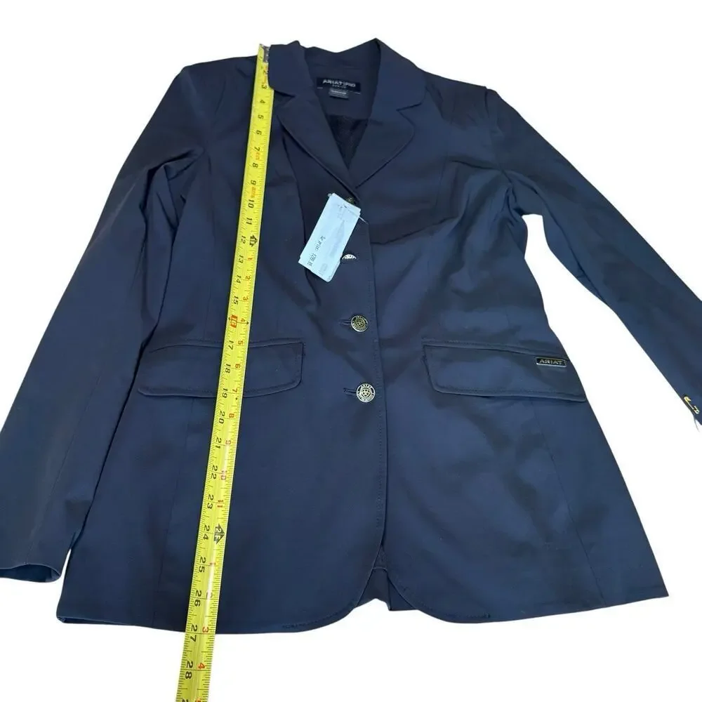 Ariat Pro Series Women's Bronte Show Coat Blazer US 8R Black Oldmoney Equestrian - Picture 15 of 16